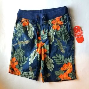 NWT Wonder Nation Boys Summer Tropical Jogger Shorts, Size Small (6-7) Brand New